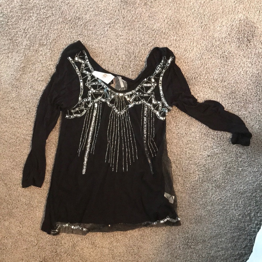 Vanity brand beaded detail top​